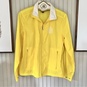 Lauren Ralph Lauren Windbreaker Rain Zip Up Casual Jacket Yellow